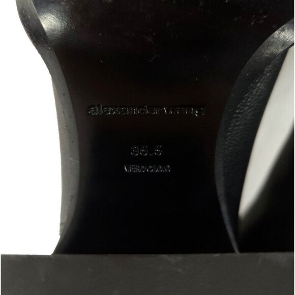 Alexander Wang Grain Parker Boots 35.5 US 5.5 Womens Black Leather ASIS - Picture 9 of 14